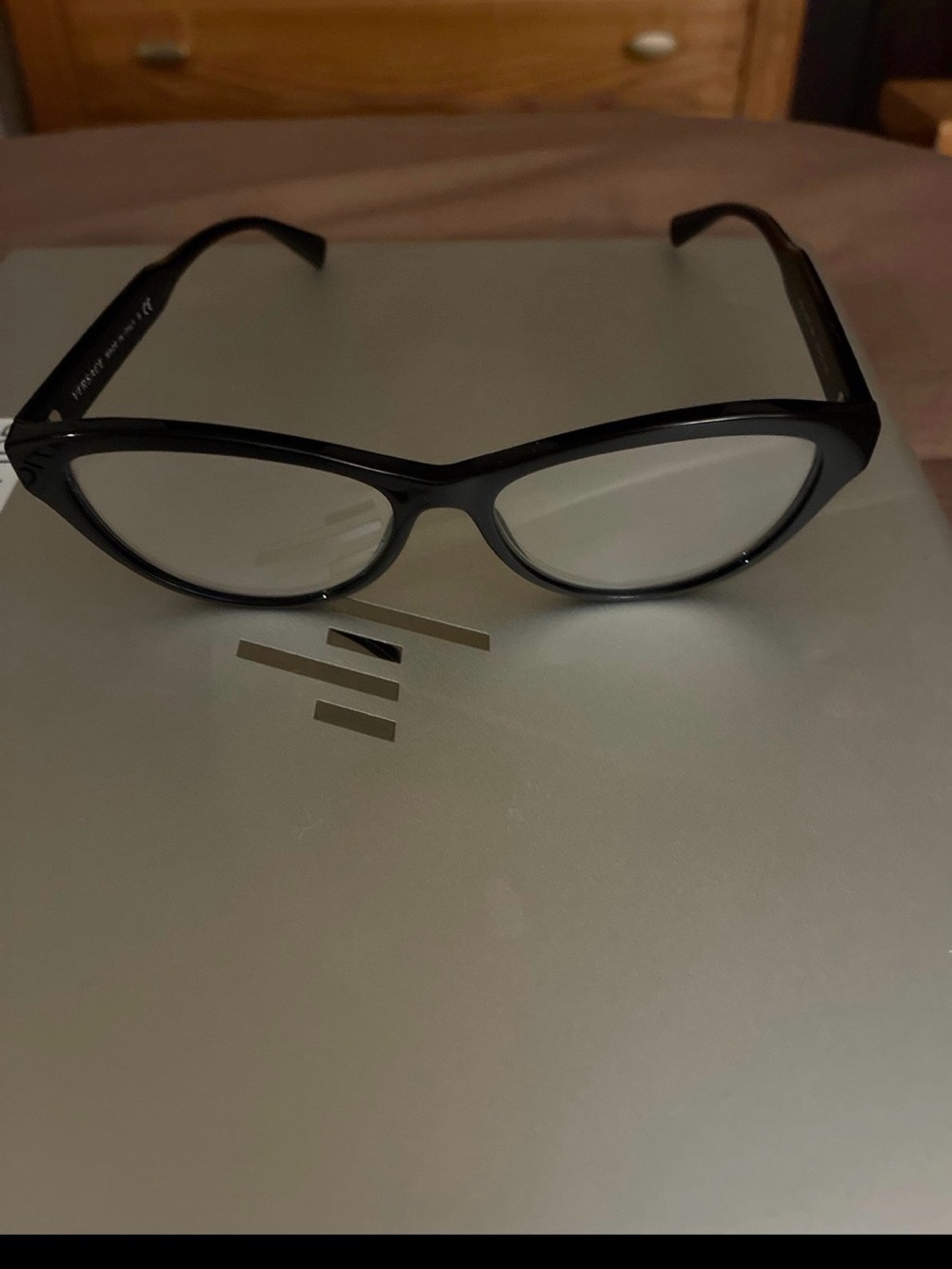 Versace Black Women's Cat-Eye Reading Glasses